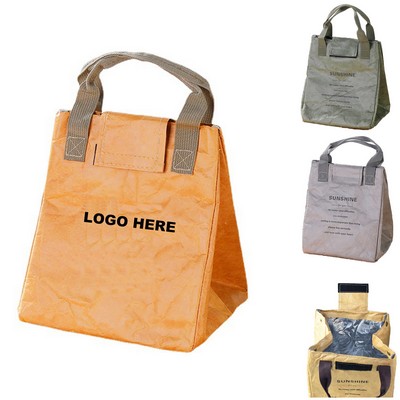 Reusable Dupont Kraft Paper Insulated Cooler Bag