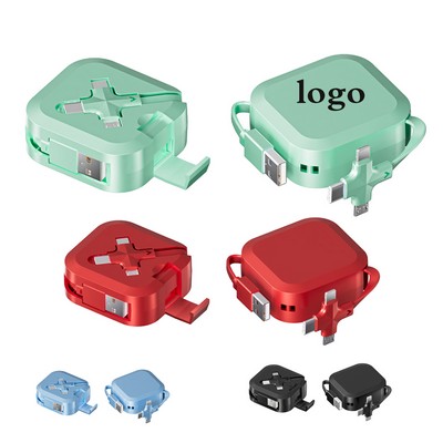 100W Multi-Port Retractable Charging Cable Holder
