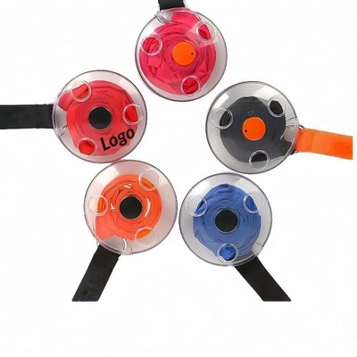 Collapsible Round Shopping Tote with Expandable Storage Design
