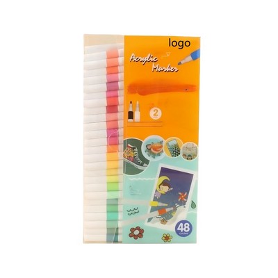 Acrylic Paint Marker Set with Vibrant Colors for DIY Art Crafts and Permanent Detailing