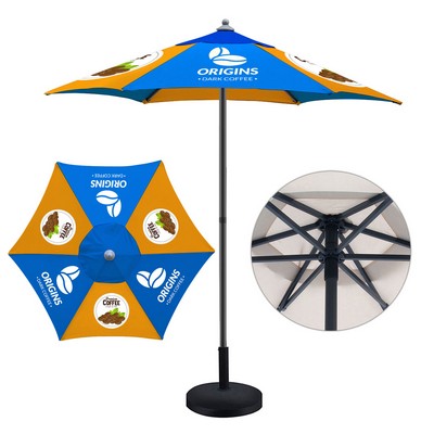 7' Full Color Steel Market Umbrella