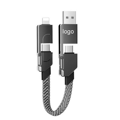 4" 1 Switchable Charging Type C USB Cable