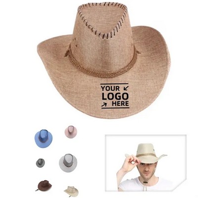 Western cowboy hat on the beach