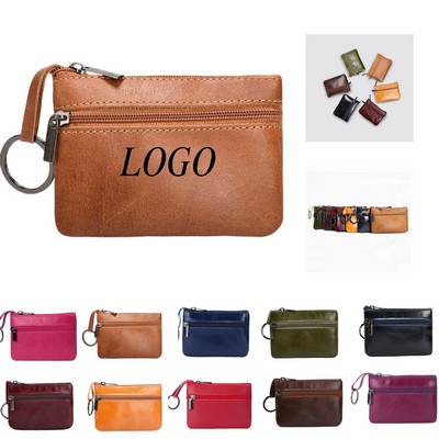 Leather Vintage Wallet Compact Card Holder