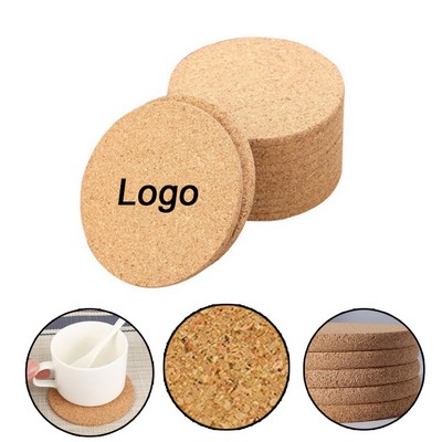 Round Absorbent Wooden Soft Cork Coasters