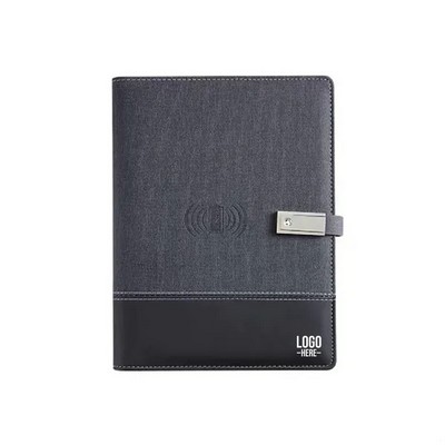 A5 Multifunctional Wireless Charging Notebook 16GB USB Drive