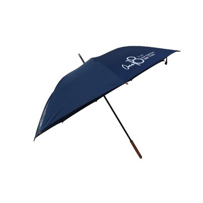 62" Arc Auto Open Umbrella J Stick Wood Handle