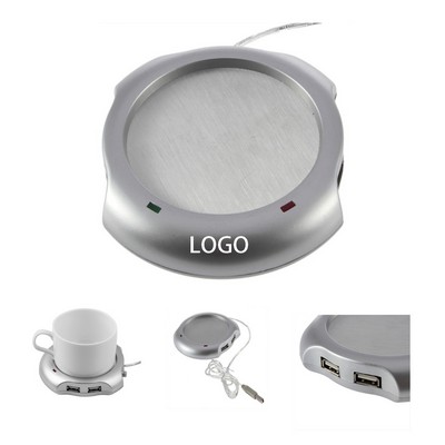 Beverage Warmer with USB Hub