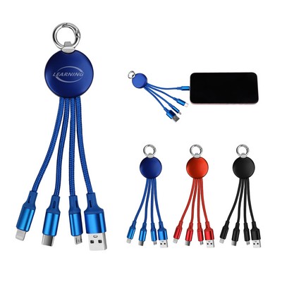 3-In-1 Light Up Muti Charging Cable With Key Ring