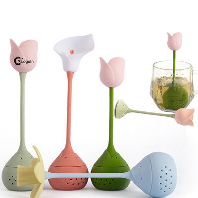Silicone Tea Infuser Cute Loose Flower Tea Steeper Strainer for Cup Mug