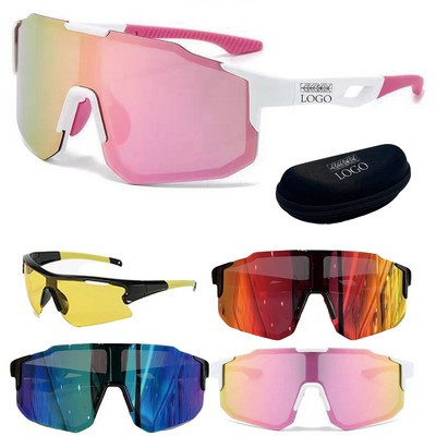 UV400 Windproof Sports Sunglasses With Case