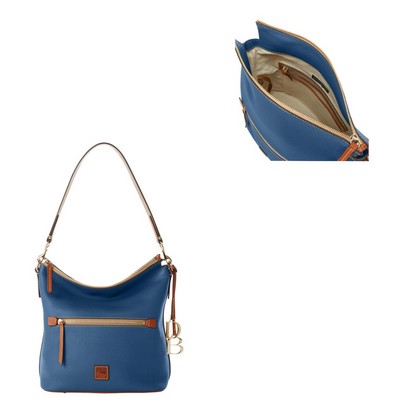 Dooney & Bourke Jeans Blue Pebble Grain Large Sac Bag
