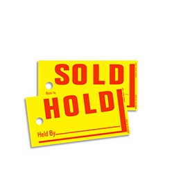 Jumbo Style SOLD/HOLD Tag