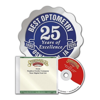Fosler® Seals Digital Anniversary Scallop Round Seals