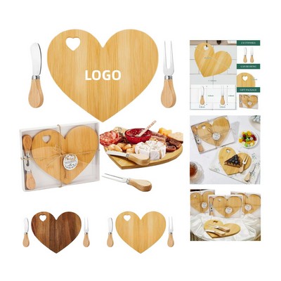 Heart Shaped Cheese Tray Set
