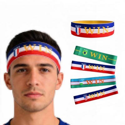 World Fan Headband Cheering Printed Sports Headbands