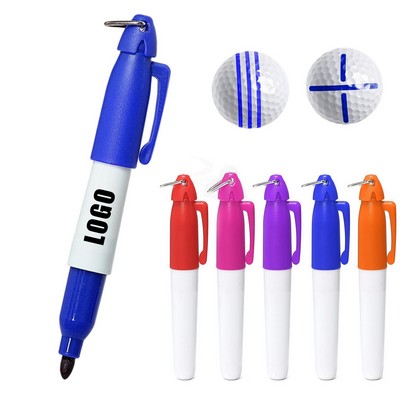 Waterproof Mini Hook-Shaped Golf Ball Marker Pen