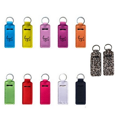 Full Color Portable Outdoor Lipstick Caser With Keychain