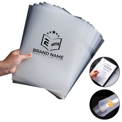 PP Plastic L-Type Clear Document Folder, Portable File Organizer