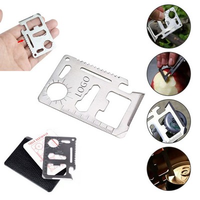 11-in-1 Stainless Steel Survival Multi-Tool Card Pocket Credit Card Tool