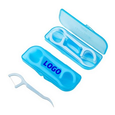 Portable Dental Floss Pick Case with 10 Flossers for Travel & Daily Oral Care