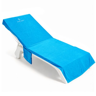Embroidered Terry Cotton Lounge Chair Cover