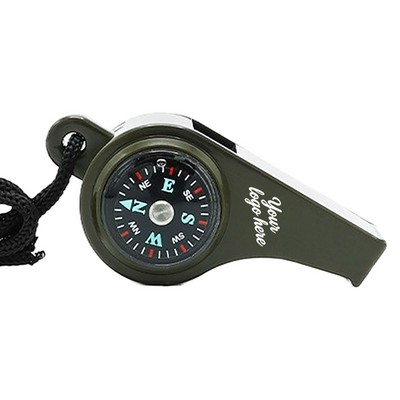 Compact Outdoor Survival Whistle&Compass