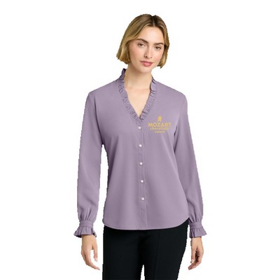 Brooks Brothers® Women's Long Sleeve Ruffle Collar Blouse