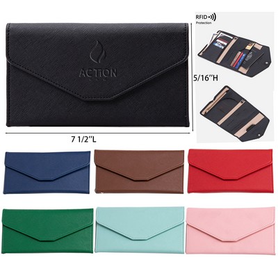 RFID Blocking PU Leather Passport Holder