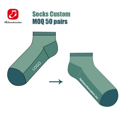 High Quality Custom Design Cotton Ankle No Show Short Socks