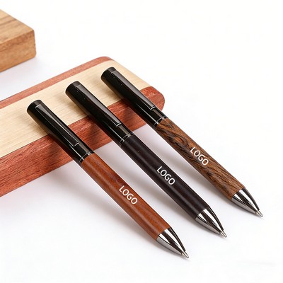 Vintage Solid Wood Twist Ballpoint Pen
