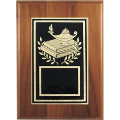 Cherry Plaque 6" x 8" - With a Lamp of Knowledge 4" x 6" Activity Plate