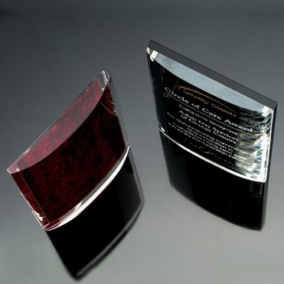 Blue 3-D Curvature Sculpture (8"x6"x1 1/4")