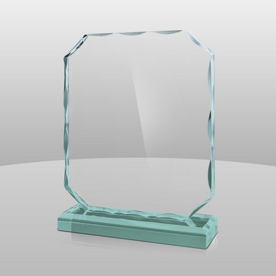 Vertical Mount Jade Green Glacial Ice Award II (6"x4"x2")