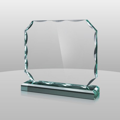 Horizontal Mount Jade Green Glacial Ice Award II (7"x7"x2")