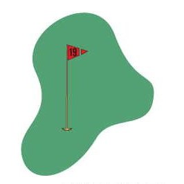 Golf Course Promotional Magnet w/ Strip Magnet (12 Square Inch)