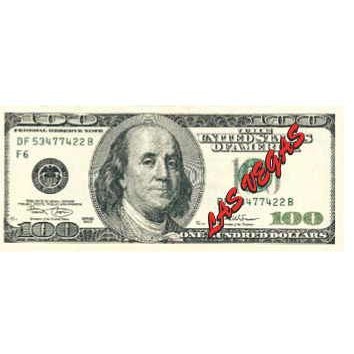 Las Vegas $100 Bill Magnet w/ Full Magnetic Back (6 Square Inch)