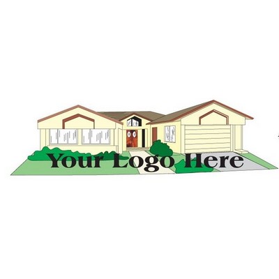 House Promotional Magnet w/ Strip Magnet (4 Square Inch)