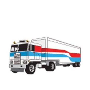Semi Truck Executive Magnet w/ Full Magnetic Back (8 Square Inch)
