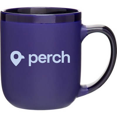 16 oz Modelo Ceramic Mug (Matte Cobalt Blue/Glossy Cobalt Blue)