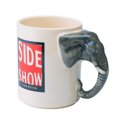 13 Oz. Unique Handle Mug w/Elephant Head Handle