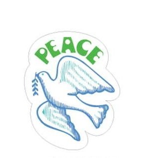 Peace Dove Promotional Magnet w/ Strip Magnet (12 Square Inch)