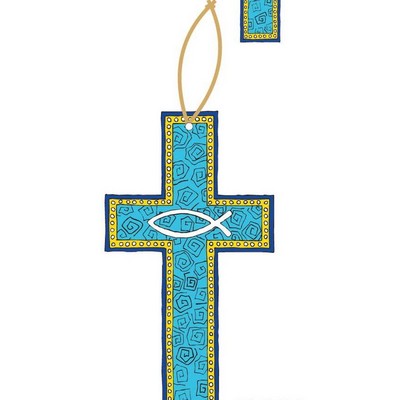 Blue Cross Promotional Ornament w/ Black Back (12 Square Inch)