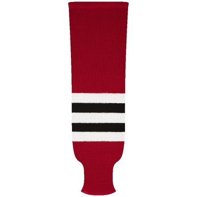 Chicago Pro Series Red Away Socks w/Black & White Stripes