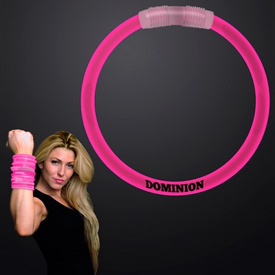 8" Pink Glow Bracelet - PRINTED