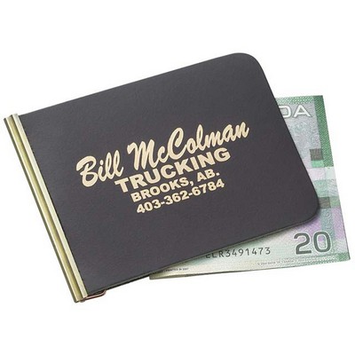 Top Grain Leather Spring Loaded Money Clip