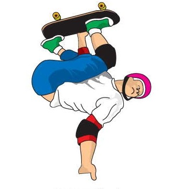 Skateboarding Maxi Magnet (2 Square Inch)
