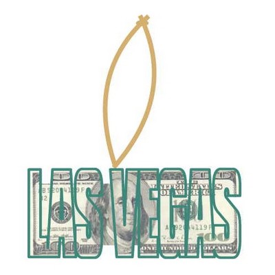 Las Vegas Block Letter $100 Bill Ornament w/ Mirrored Back (10 Square Inch)