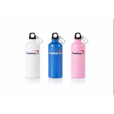 USA Prnted 25 Oz. Aluminum Sport Bottle w/ Matching Color Carabiner (5 Days)