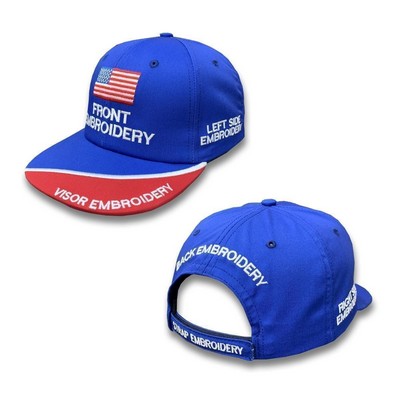 USA & Union Made Cotton Twill Patrol Snapback w/ Hook & Loop Closure